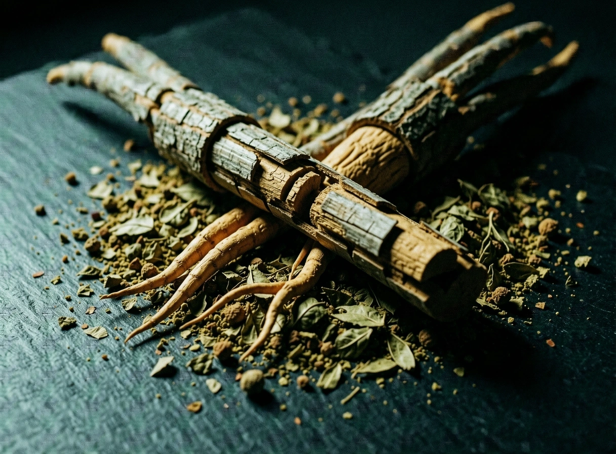 Texture of natural botanical roots